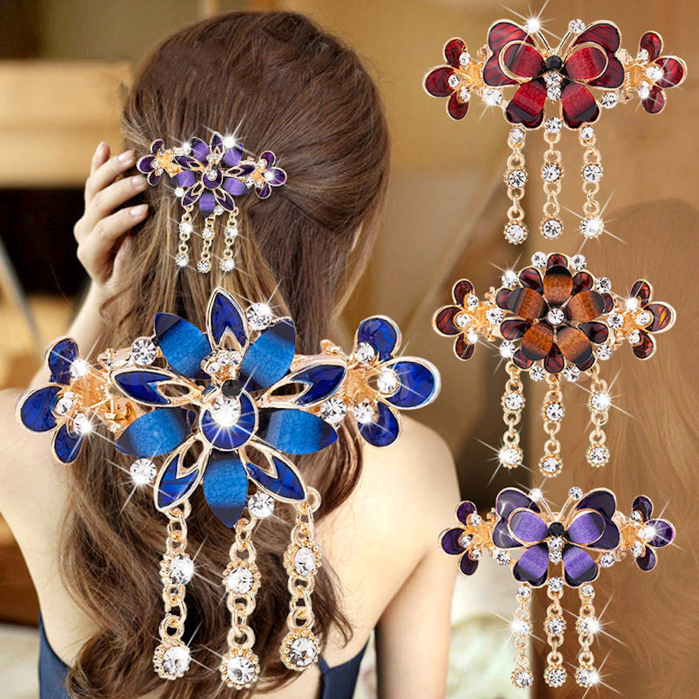 Higolot™ Rhinestone Tassel Hair Clip