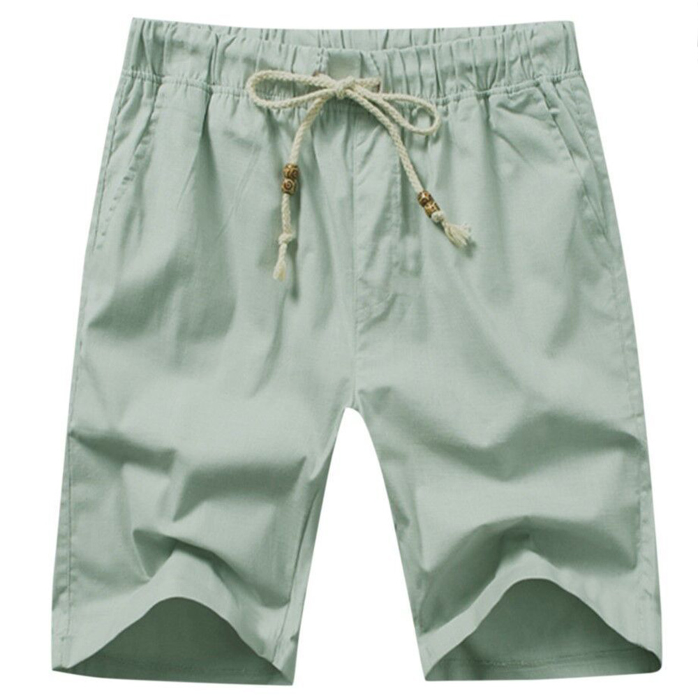 Castillotigo™ Pantalones cortos casuales de color sólido de talla grande para hombre de verano
