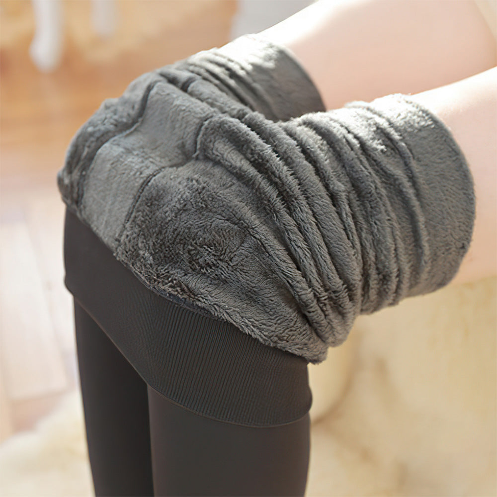 Castillotigo™ Leggings de lana gruesos elásticos cálidos de otoño e invierno para mujer