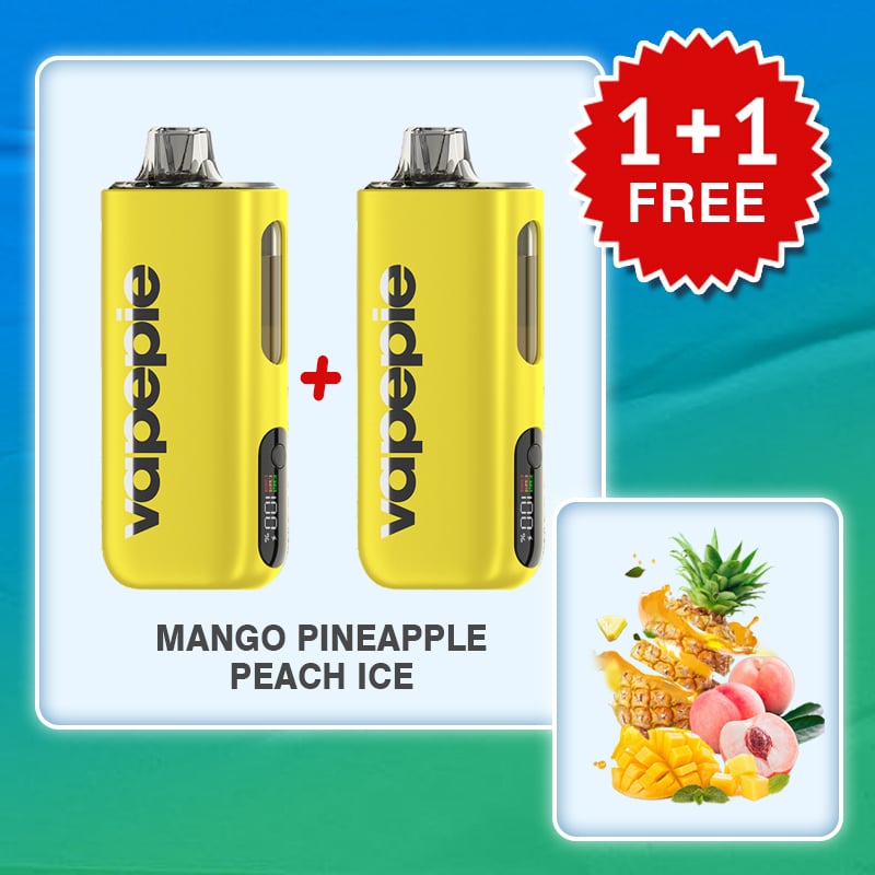 (2PCS) MANGO PINEAPPLE PEACH ICE   & VAPEPIE Max 40000 PUFFS