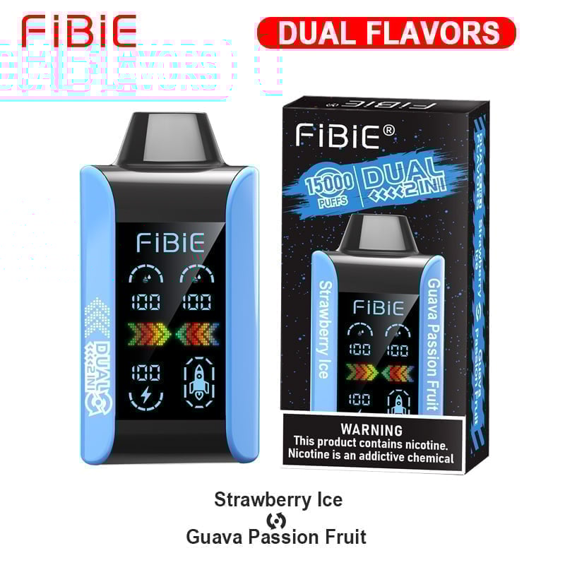 FIBIE 15000 PUFFS STRAWBERRY ICE & GUAVA PASSION FRUIT