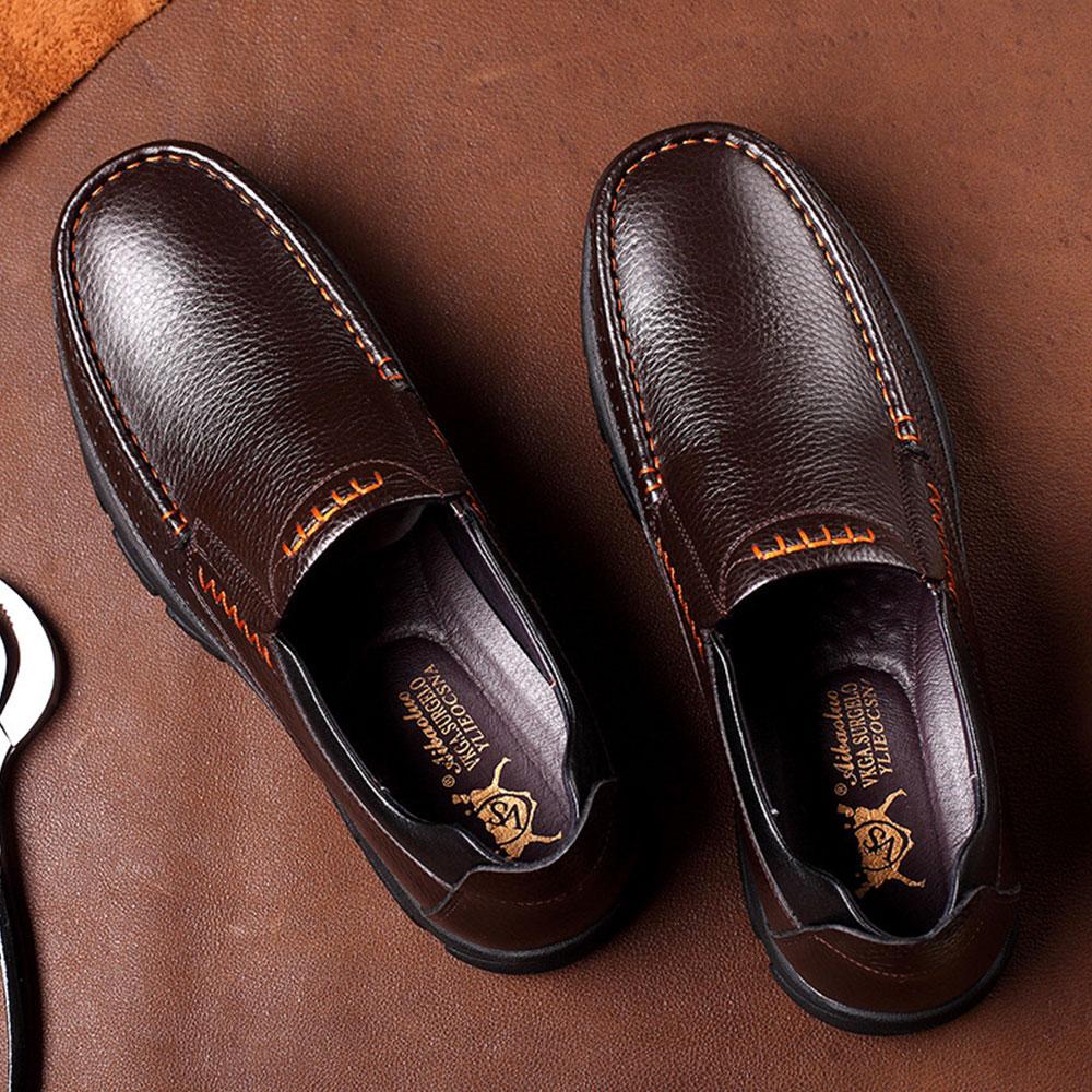 Higolot™ Men's Waterproof Non Slip Soft Insole Genuine Leather Shoes