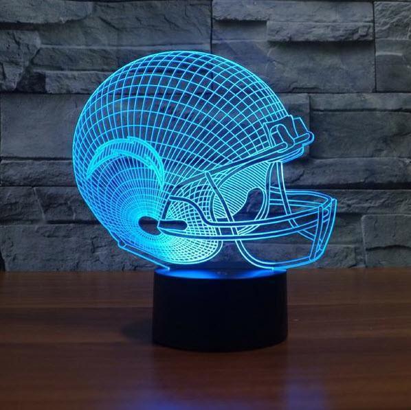 LOS ANGELES CHARGERS 3D LAMP PERSONALIZED