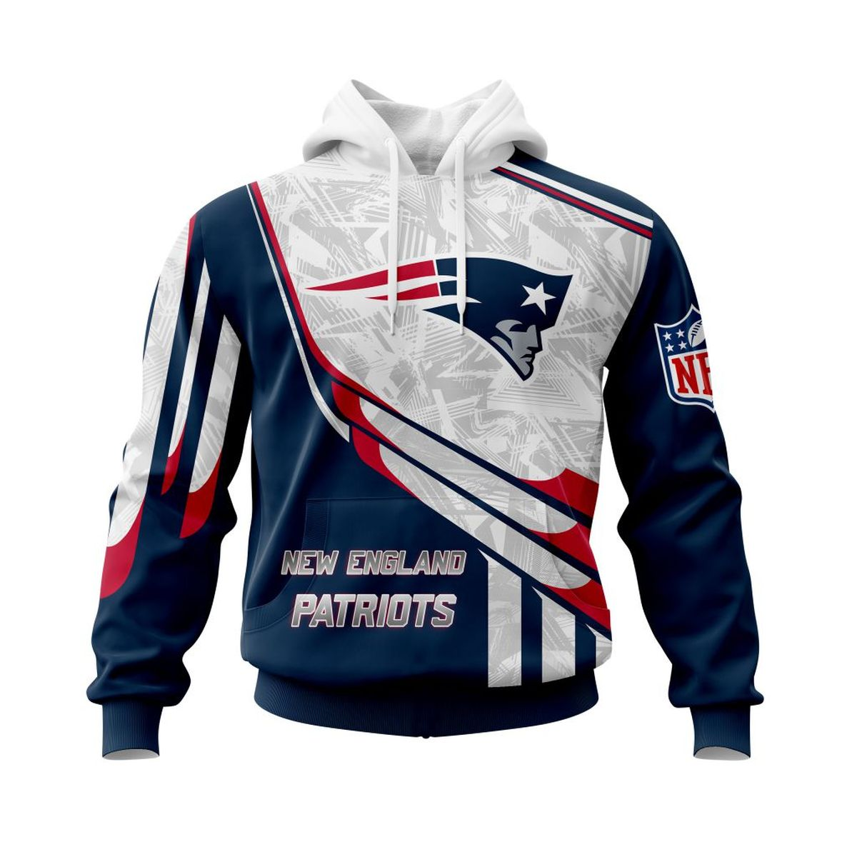 NEW ENGLAND PATRIOTS 3D HOODIE SKULL0801