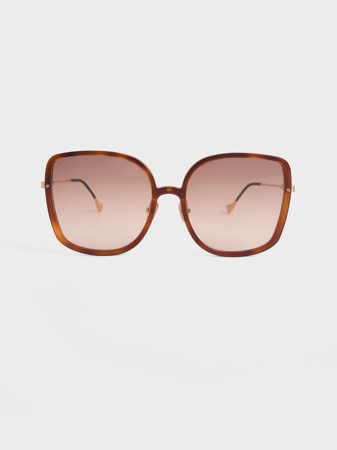 Open Wire Square Acetate Sunglasses