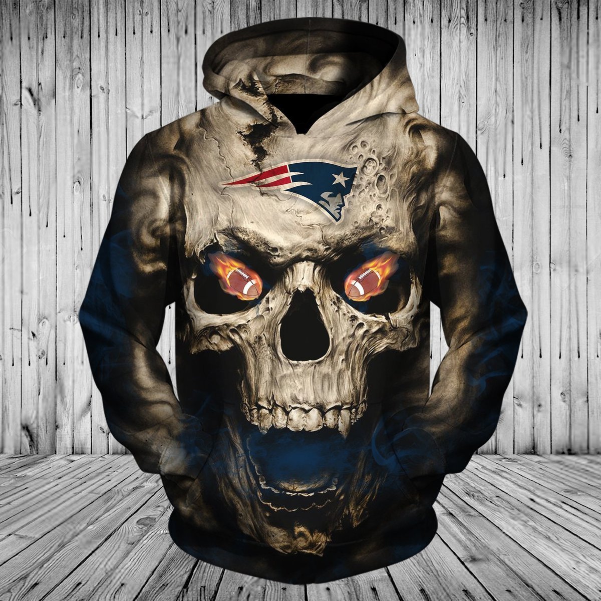 PATRIOTS 3D HOODIE SKULL21