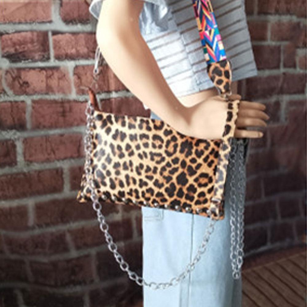 Higolot™ 2022 Summer New Ladies PU Leather Leopard Plaid Cross-Body Handbag