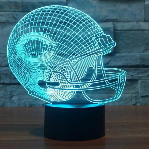 CHICAGO BEARS 3D LAMP PERSONALIZED