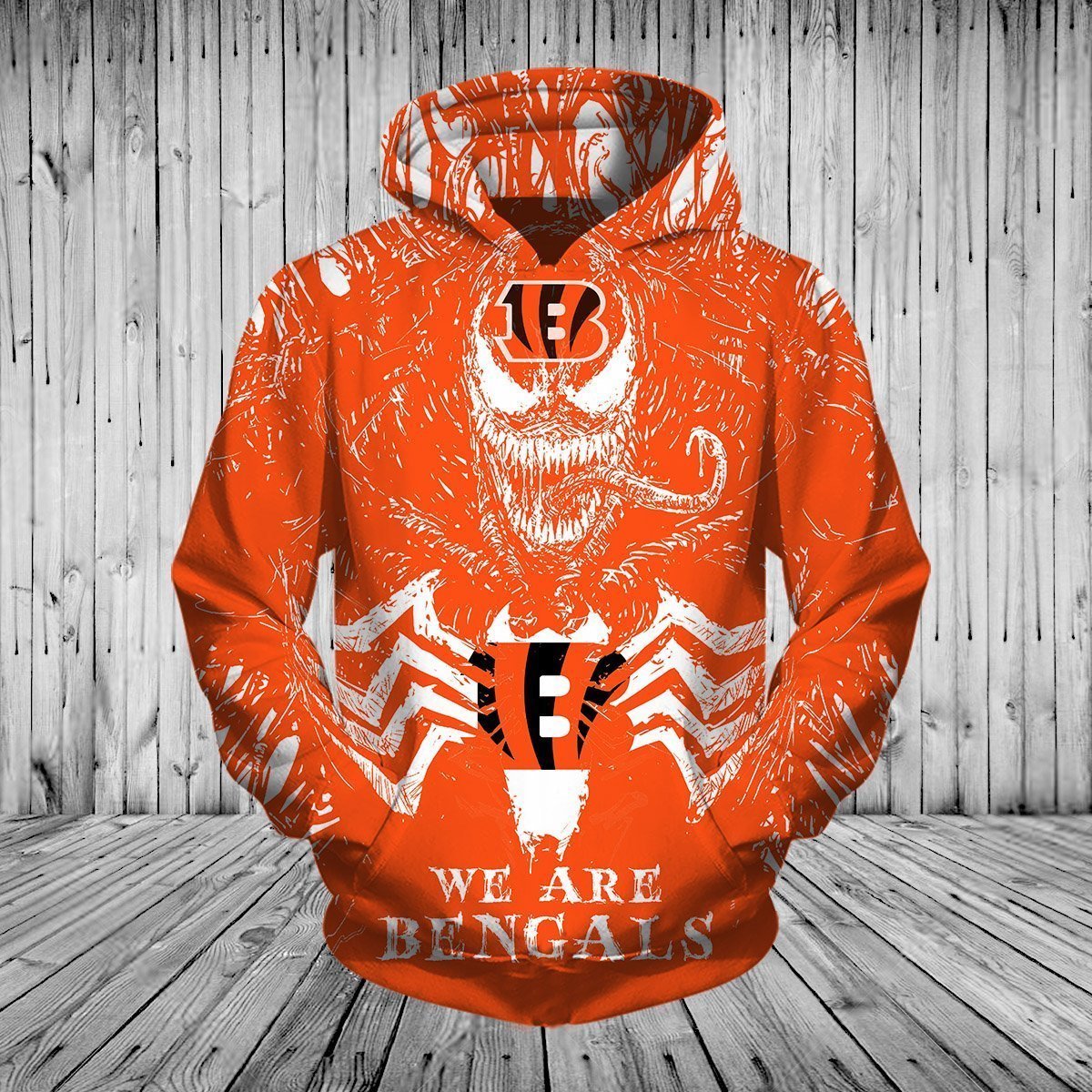 BENGALS 3D HOODIE HORROR MOVIE VN4