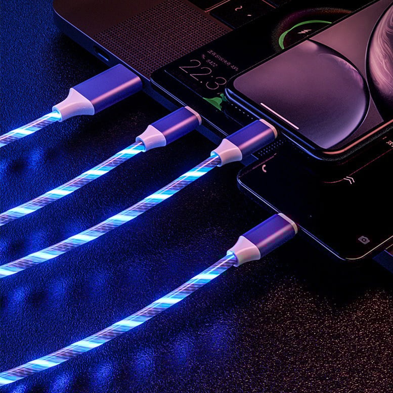 (Melbourne)Vapepie-3-in-1 LED Flow Light Charging Cable
