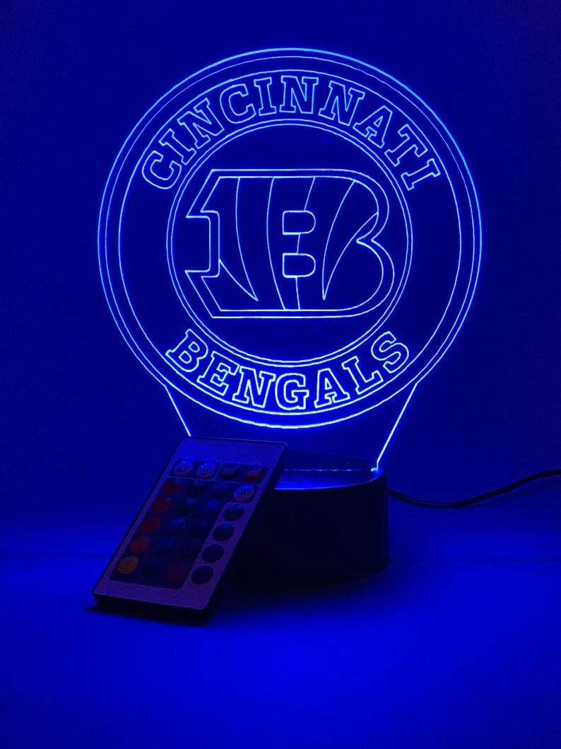 CINCINNATI BENGALS 3D LAMP PERSONALIZED