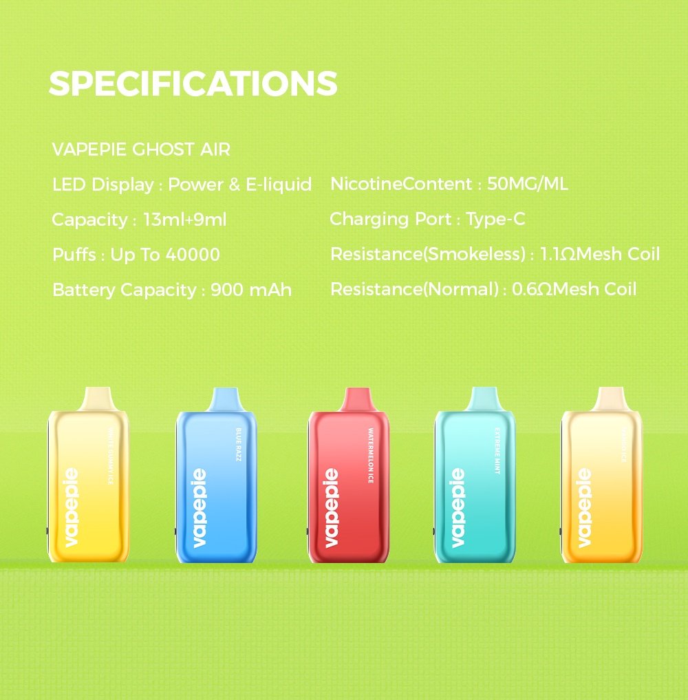 VAPEPIE Ghost Air soft-touch velvet finish with ergonomic comfortable grip