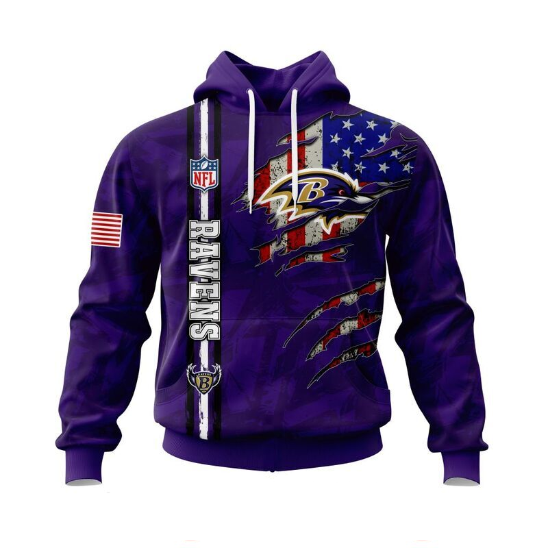 BALTIMORE RAVENS 3D HOODIE SKULL0802