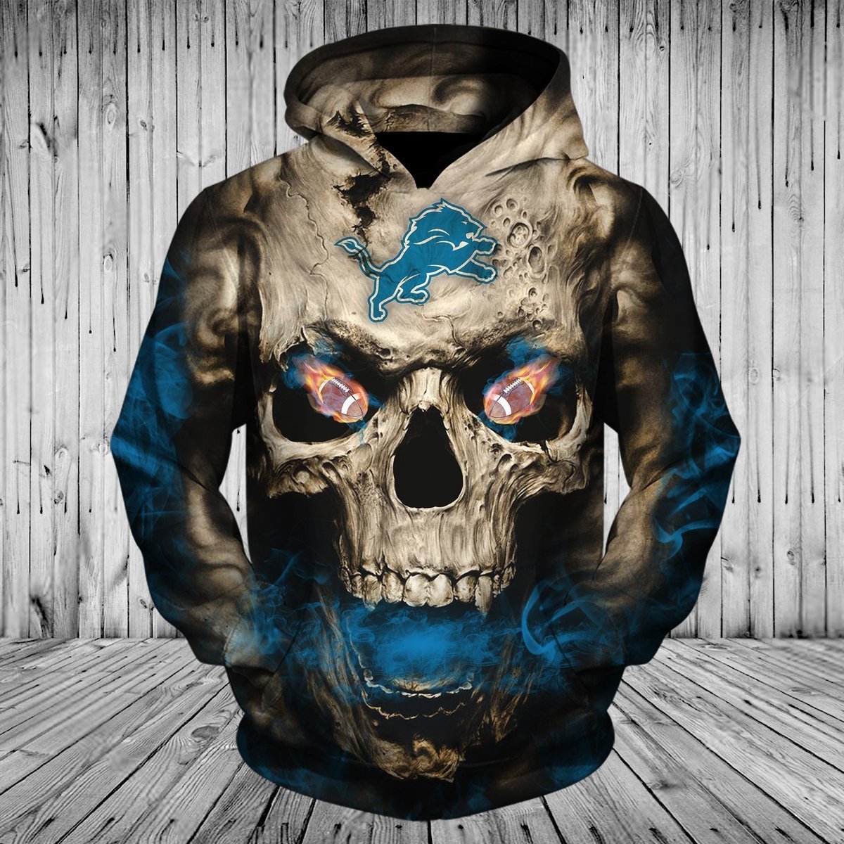 LIONS 3D HOODIE SKULL22