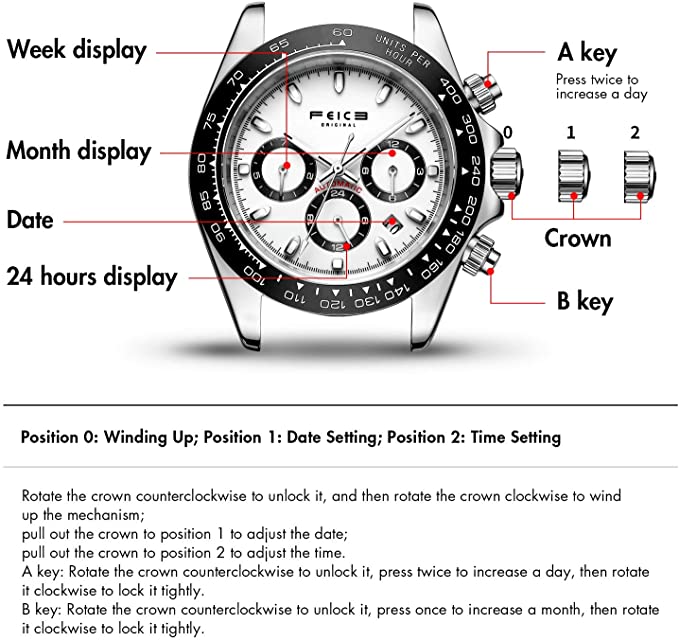 FM023 Multi Function Automatic Watch
