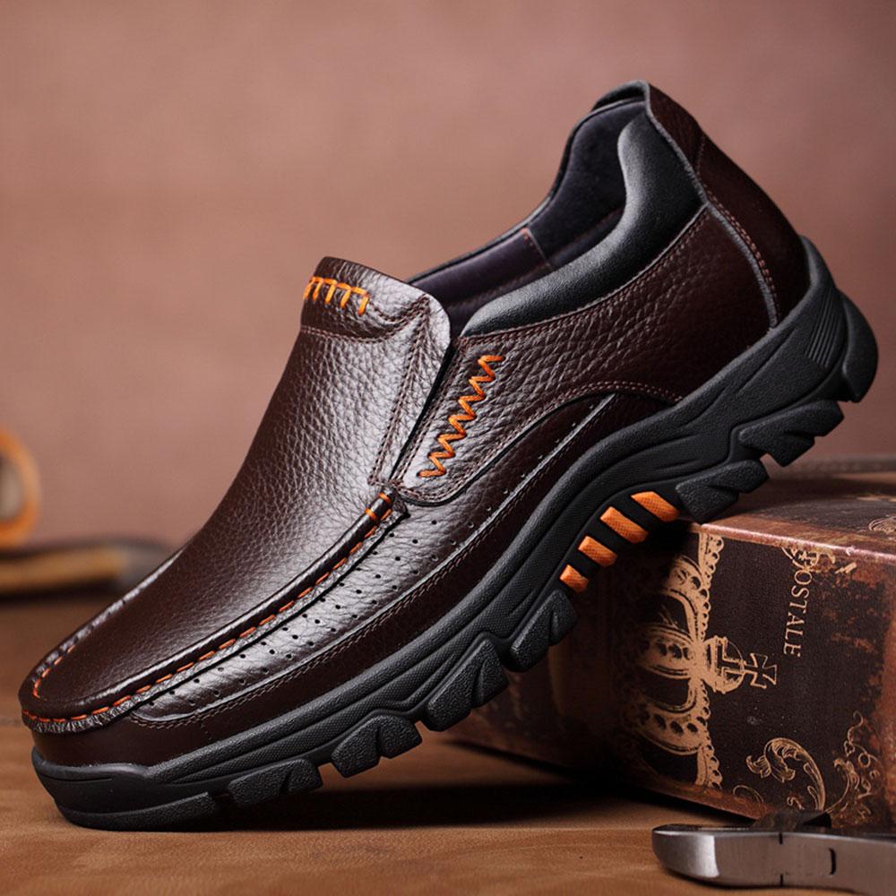 Higolot™ Men's Waterproof Non Slip Soft Insole Genuine Leather Shoes