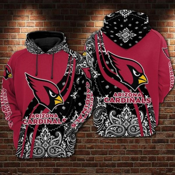 ARIZONA CARDINALS 3D HOODIE SKULL 114