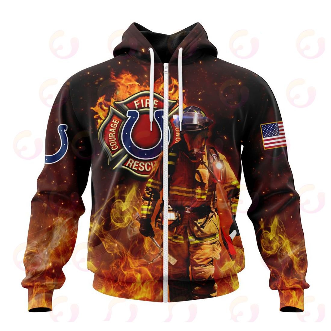 INDIANAPOLIS COLTS HONOR FIREFIGHTERS – FIRST RESPONDERS 3D HOODIE
