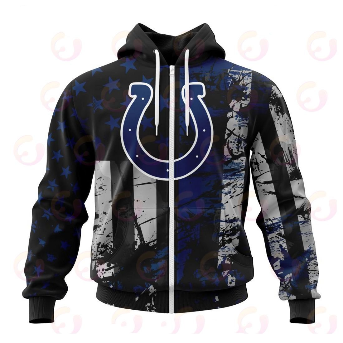 INDIANAPOLIS COLTS 3D HOODIE JERSEY FOR AMERICA
