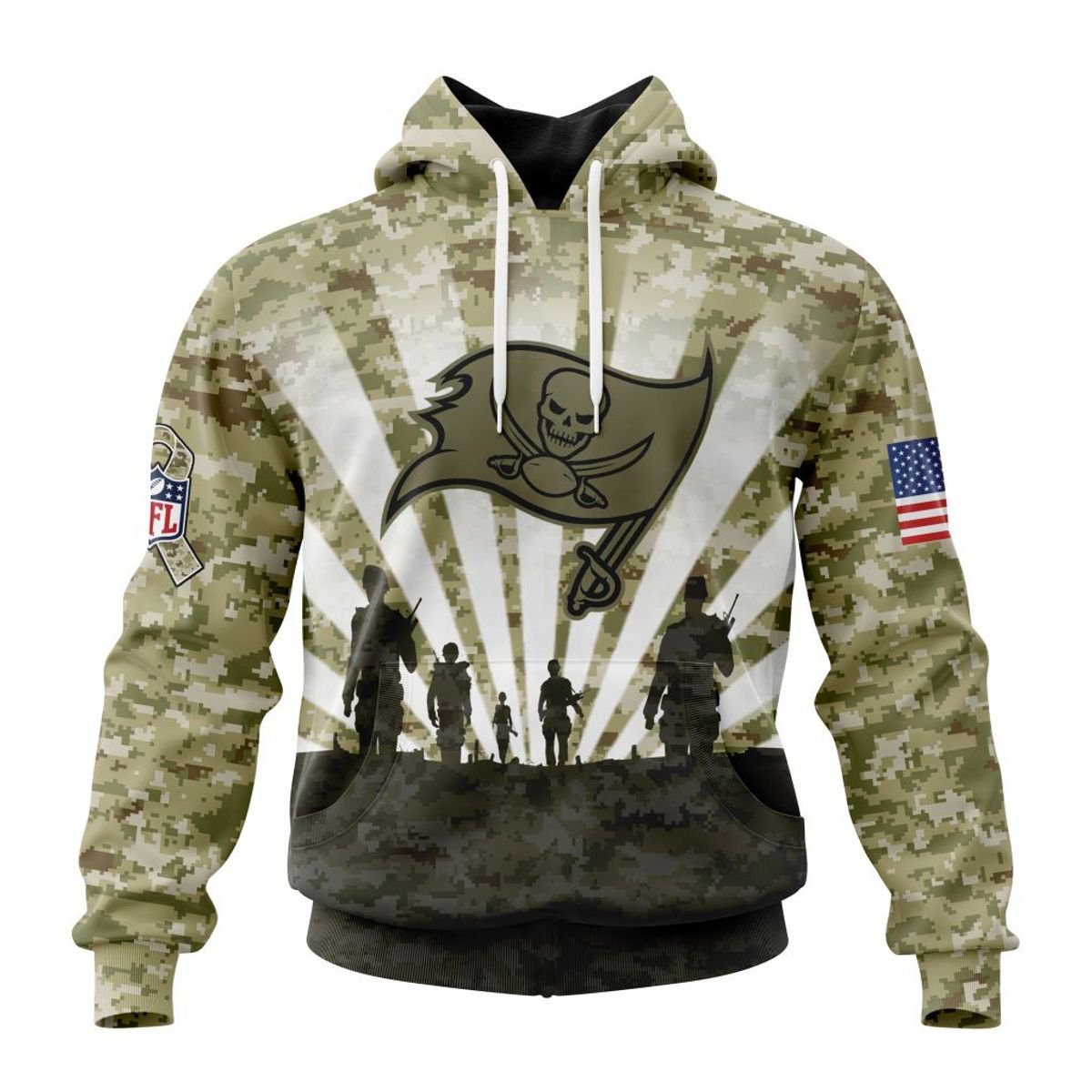 TAMPA BAY BUCCANEERS 3D HOODIE HONOR VETERANS