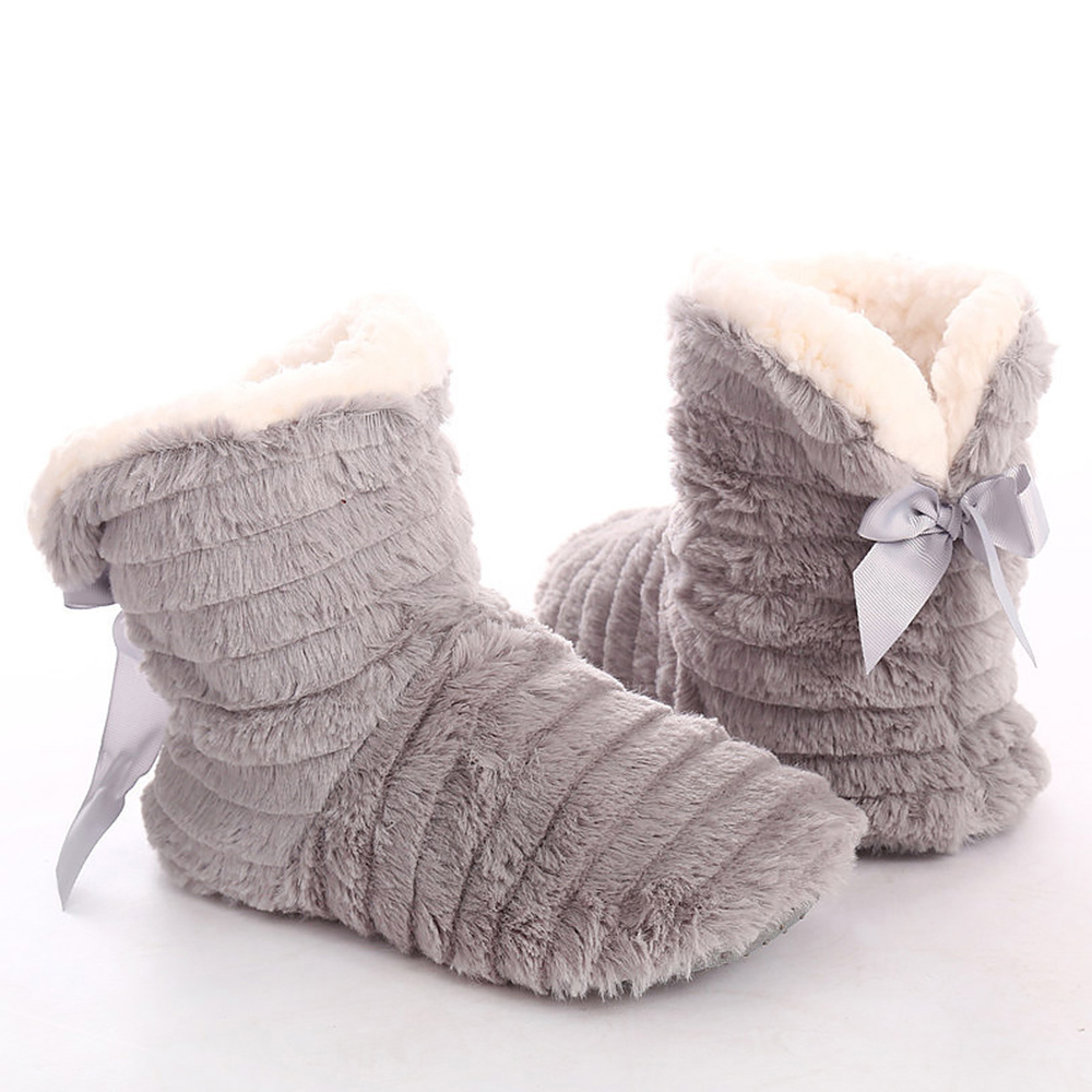 Castillotigo™ Zapatos de piso de bowknot de invierno cálido
