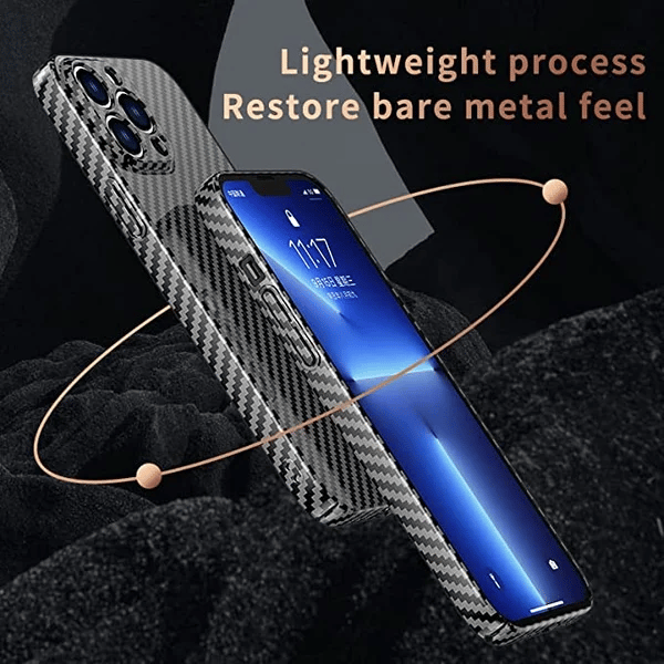 Carbon Fiber Texture Wireless Charging Case for iPhone14