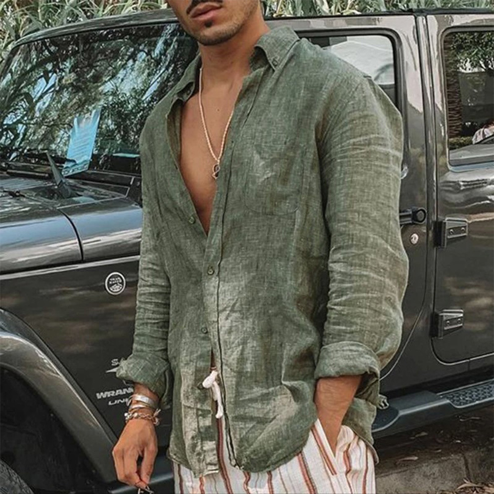 Castillotigo™ Camisa casual de lino de algodón nueva de verano