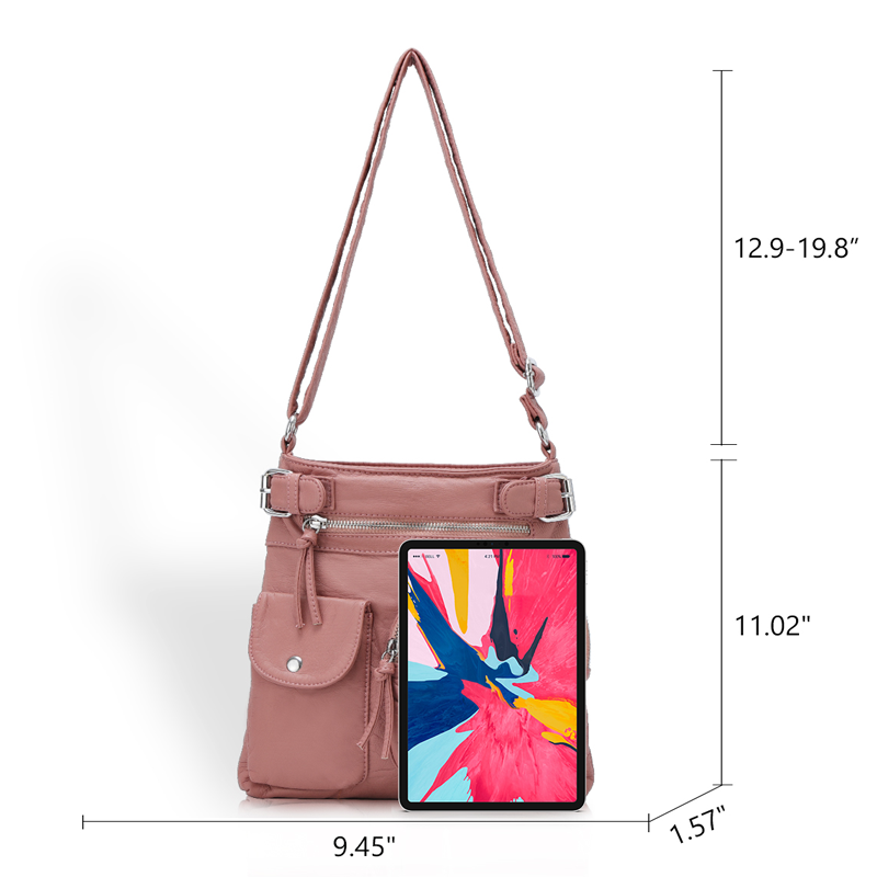 Higomore™ Multi-Pocket Crossbody Bag Soft Leather Shoulder Purse Bag
