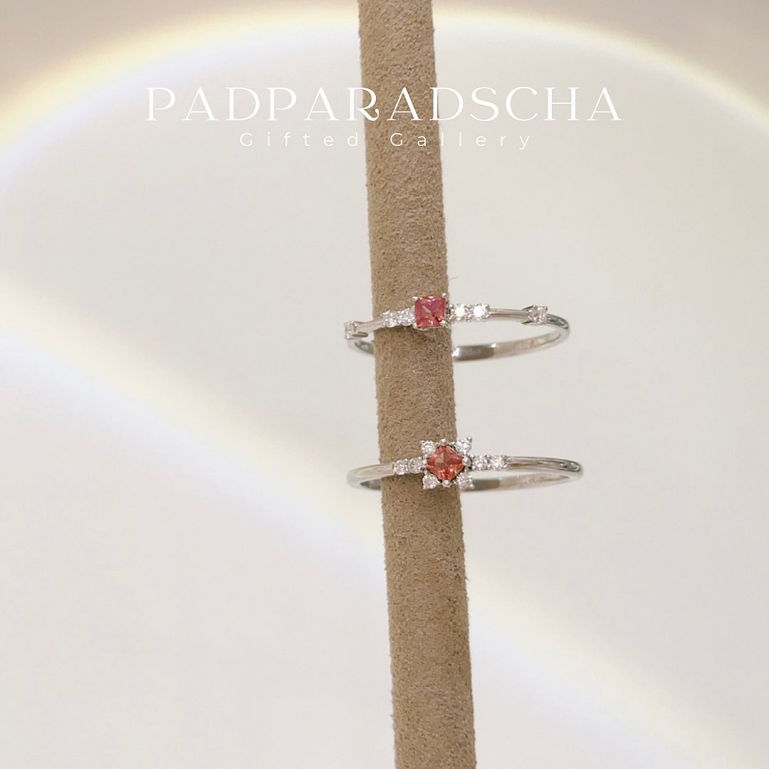 Padparadscha x Diamond Ring by Gifted Gallery
