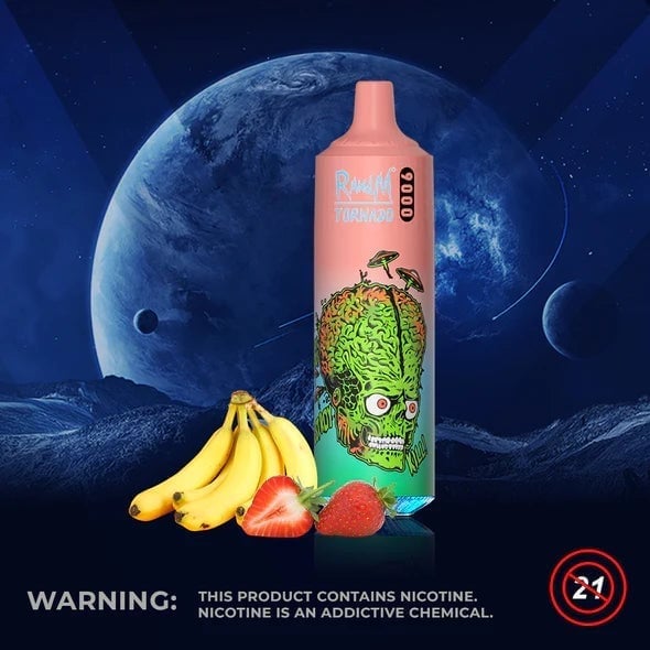 RM 9000 Puffs Series  Device Tornado - Strawberry Banana