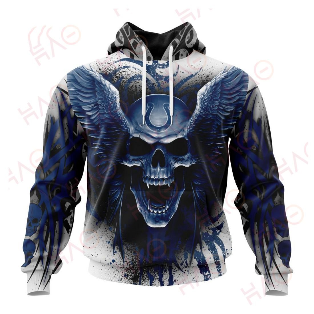 INDIANAPOLIS COLTS 3D HOODIE SKULL ART