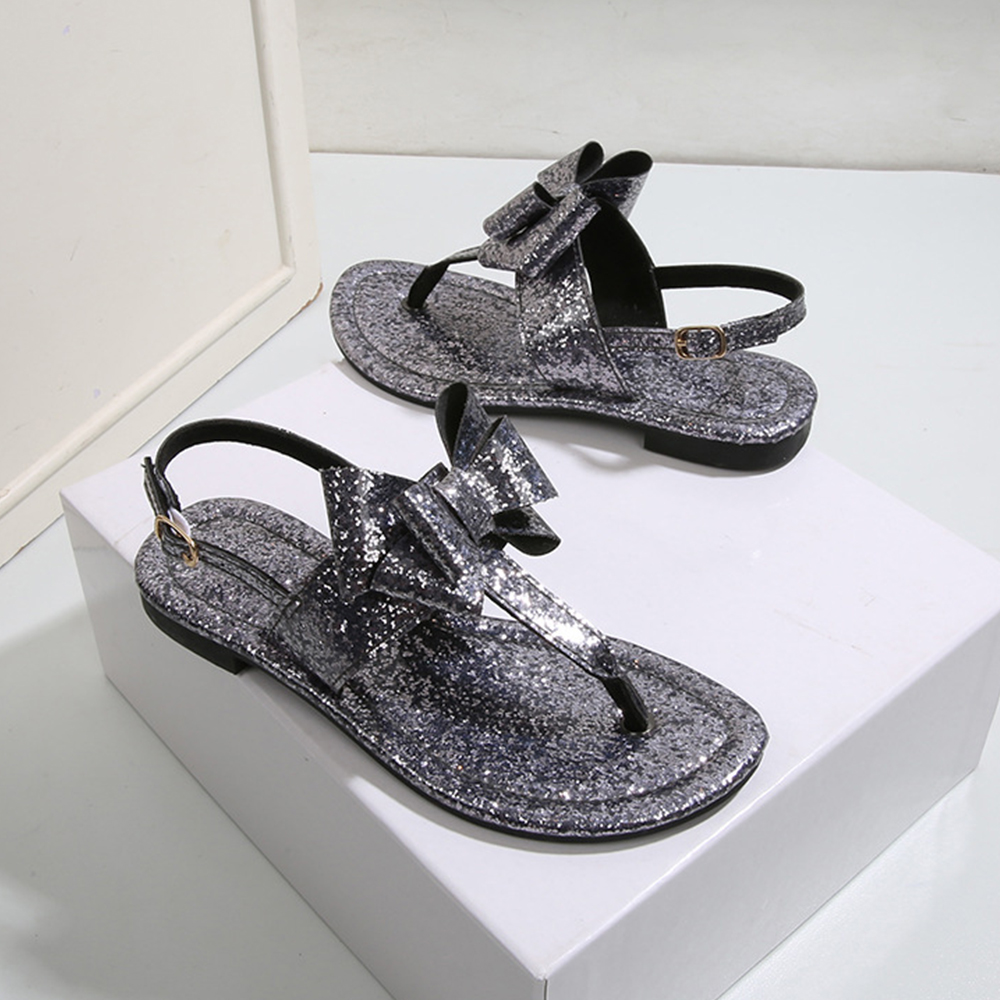 Castillotigo™ Nuevas sandalias de lazo con lentejuelas de cristal