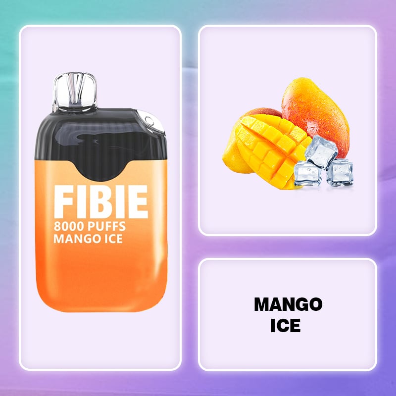 FIBIE 8000 Dual Flavors Disposable Vapor Wands(8000 PUFFS) - Mango-Ice