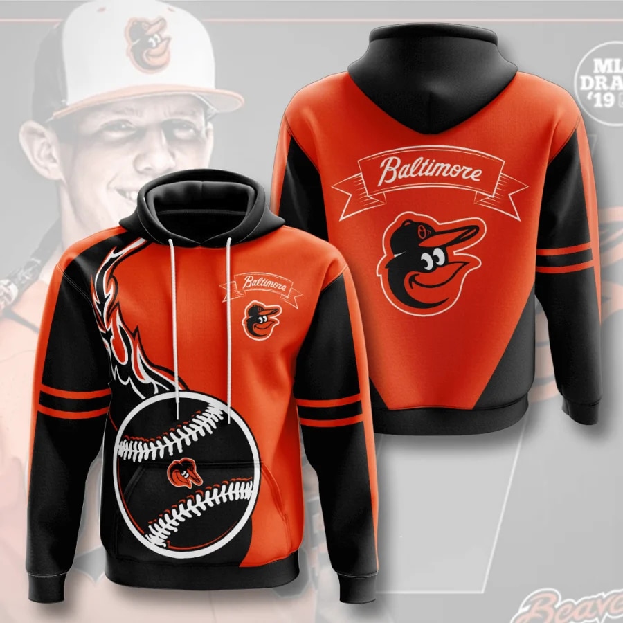 BALTIMORE ORIOLES 3D HOODIES BO001