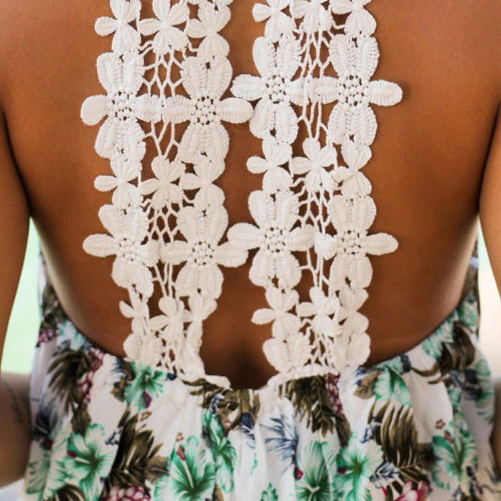 Castillotigo™ Vestido floral con cuello halter