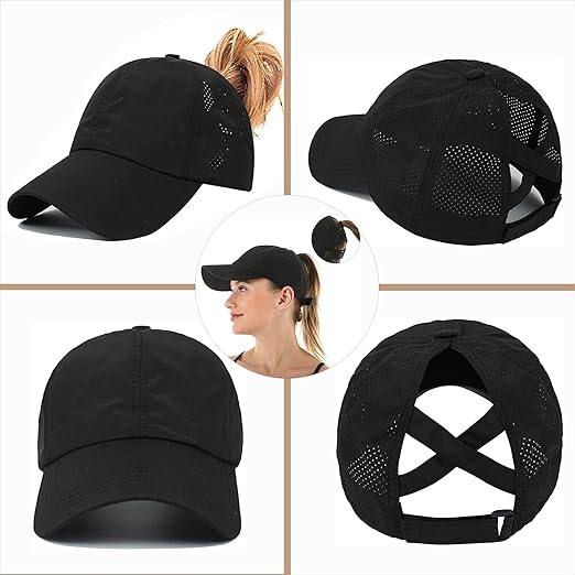 Womens Ponytail Hat Baseball Cap