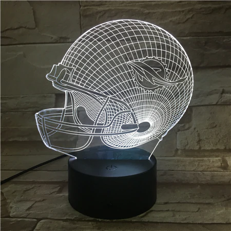 MIAMI DOLPHINS 3D LAMP PERSONALIZED