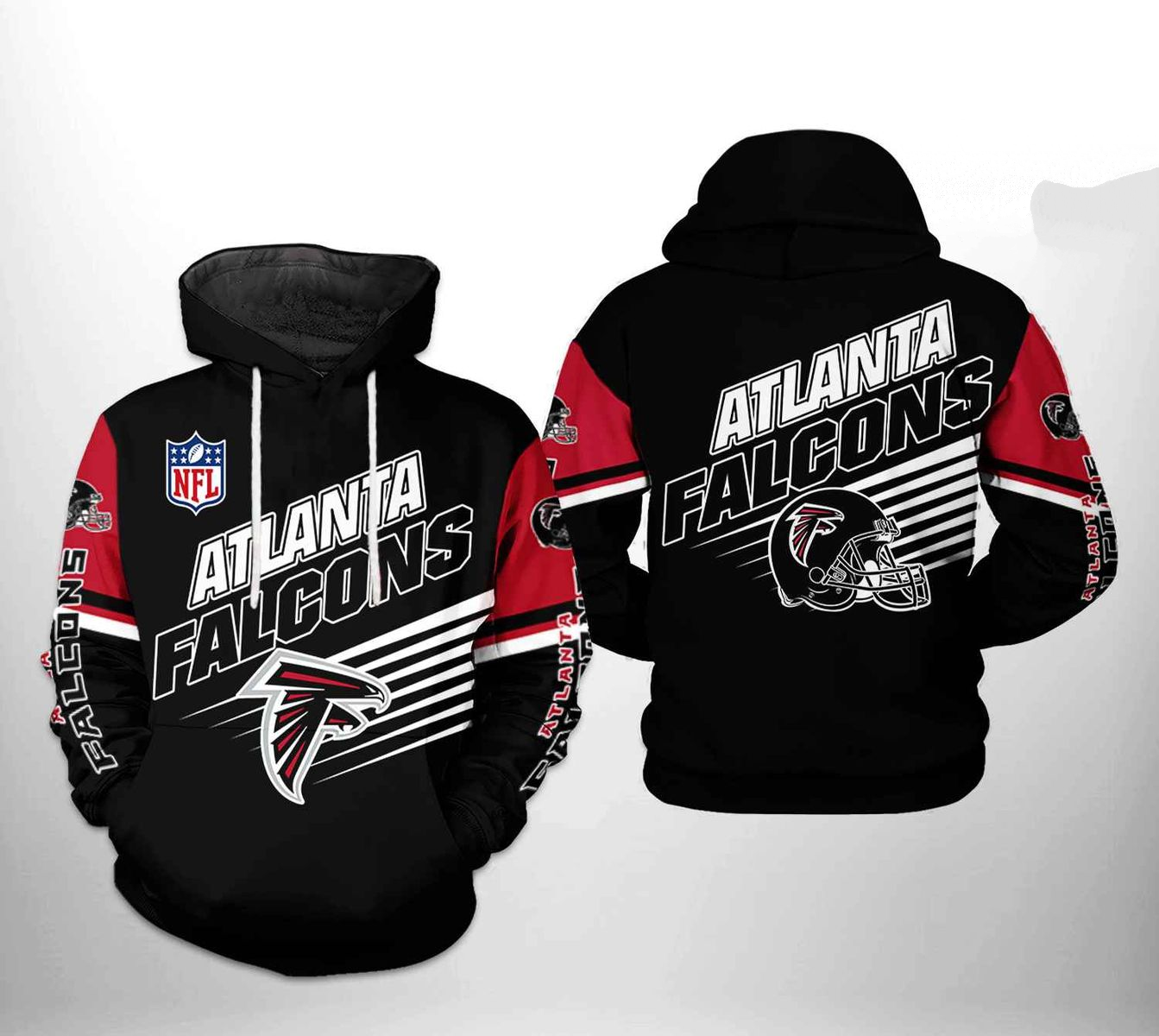 ATLANTA FALCONS 3D HOODIE SKULL102