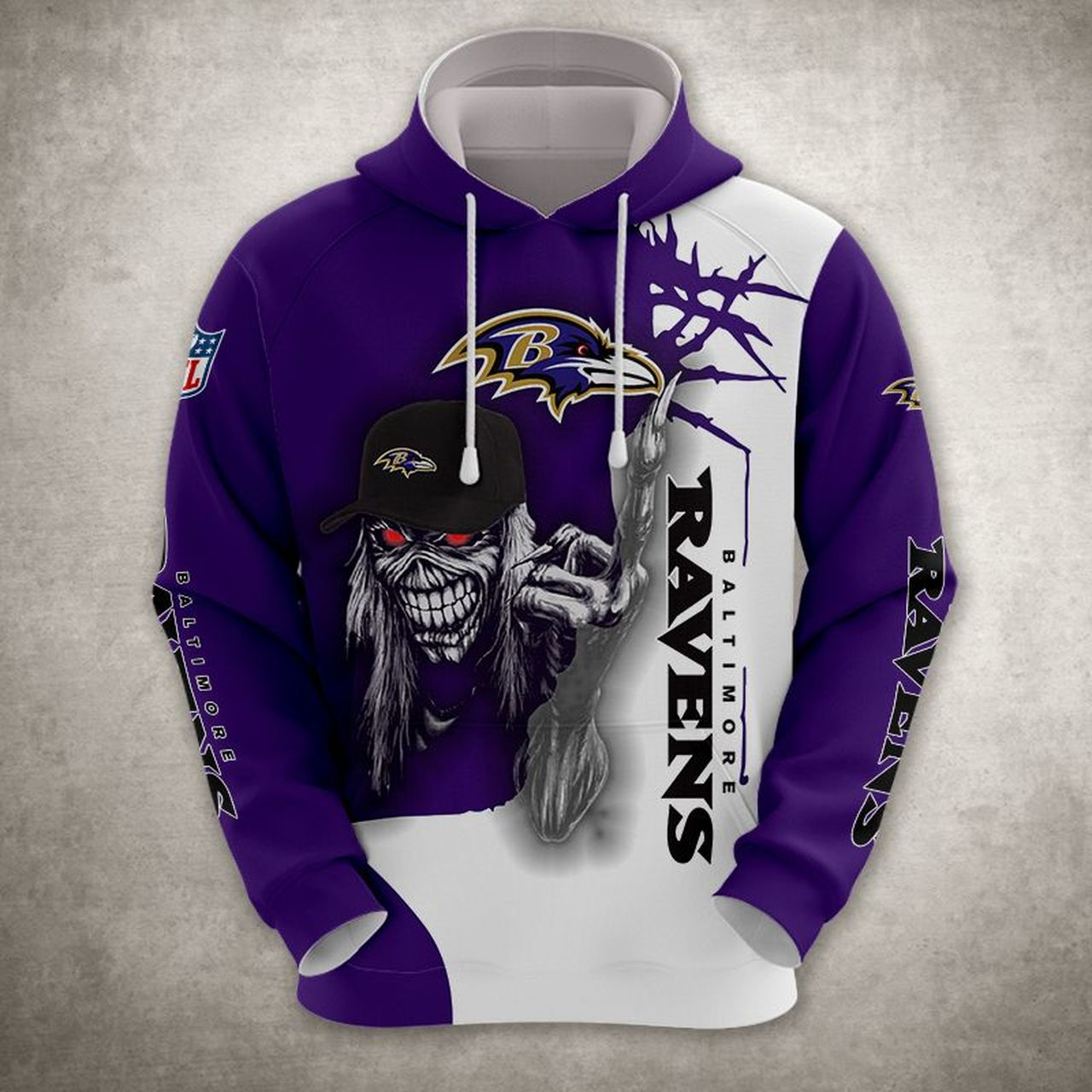 BALTIMORE RAVENS 3D HOODIE BBRR012