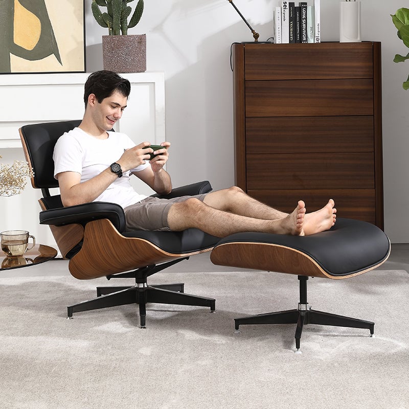 Silla Lounge Eames de mediados del siglo