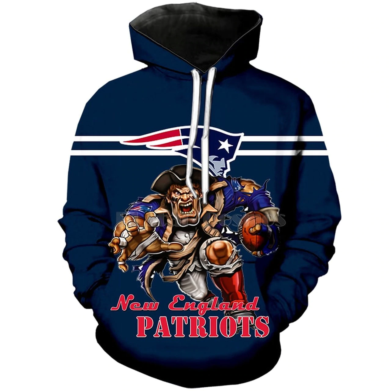 NEW ENGLAND PATRIOTS 3D HOODIE NNEP017