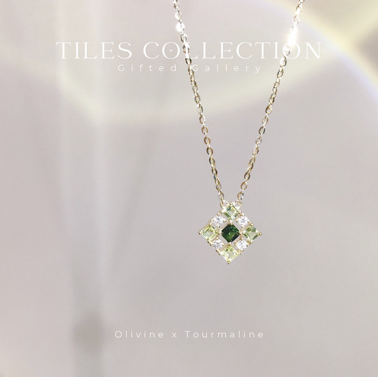 Tiles Collection in Olivine and Tourmaline by Gifted Gallery