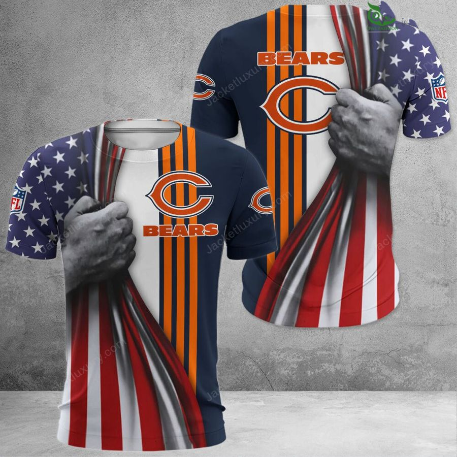 CHICAGO BEARS 3D HOODIE SKULL0804