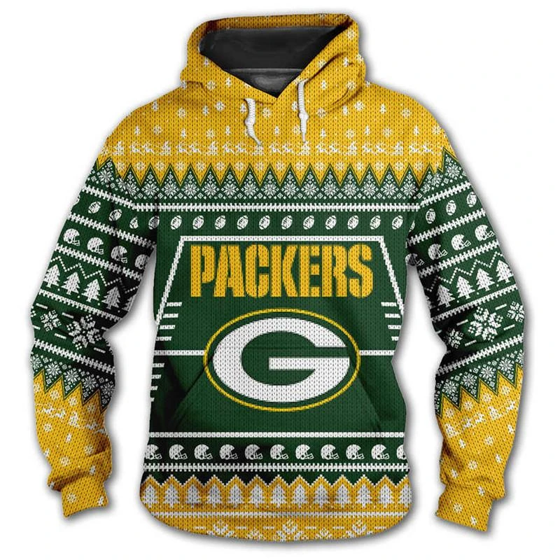 GREEN BAY PACKERS 3D CHRISTMAS HOODIE ABC02