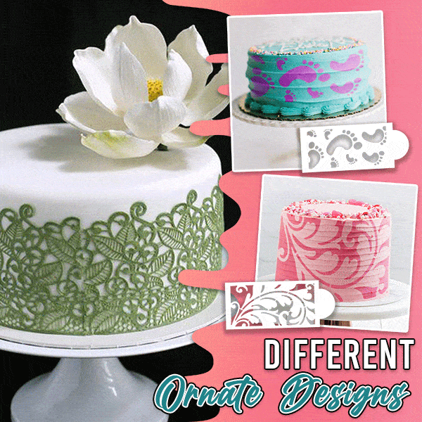 Cake Lace Decoration Stencil (Set of 8)