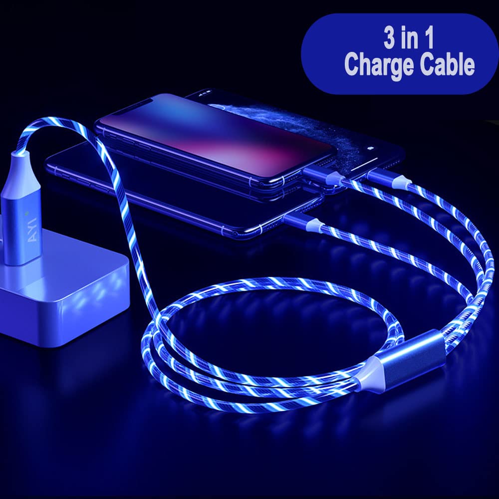 Free 3 in 1 Illuminated Charging Cable