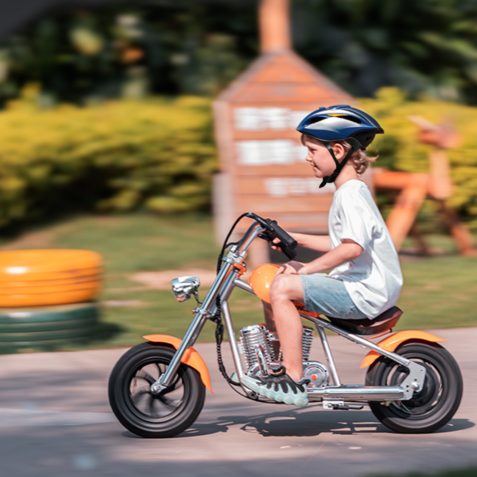 Moto infantil inteligente con luces y altavoces integrados