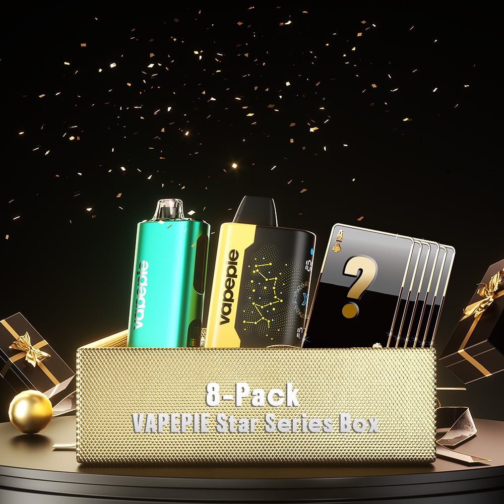 🟦 8-Pack Mystery Box – VAPEPIE Star Series + Mixed Brands【Anniversary Special】