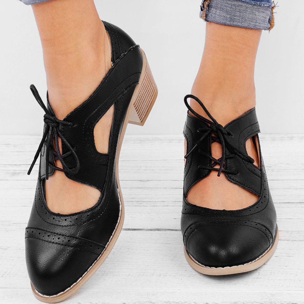 Castillotigo™ 2022 Nuevos zapatos casuales transpirables huecos de tacón medio