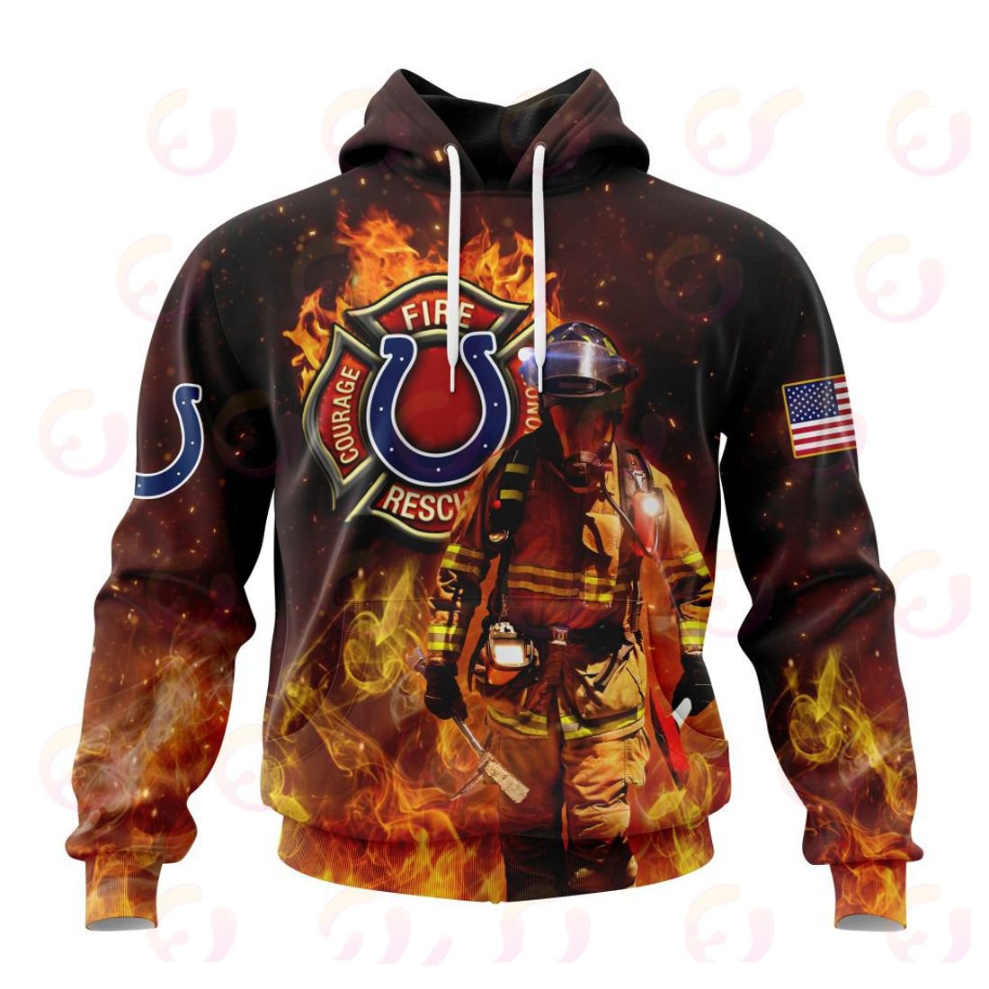 INDIANAPOLIS COLTS HONOR FIREFIGHTERS â FIRST RESPONDERS 3D HOODIE